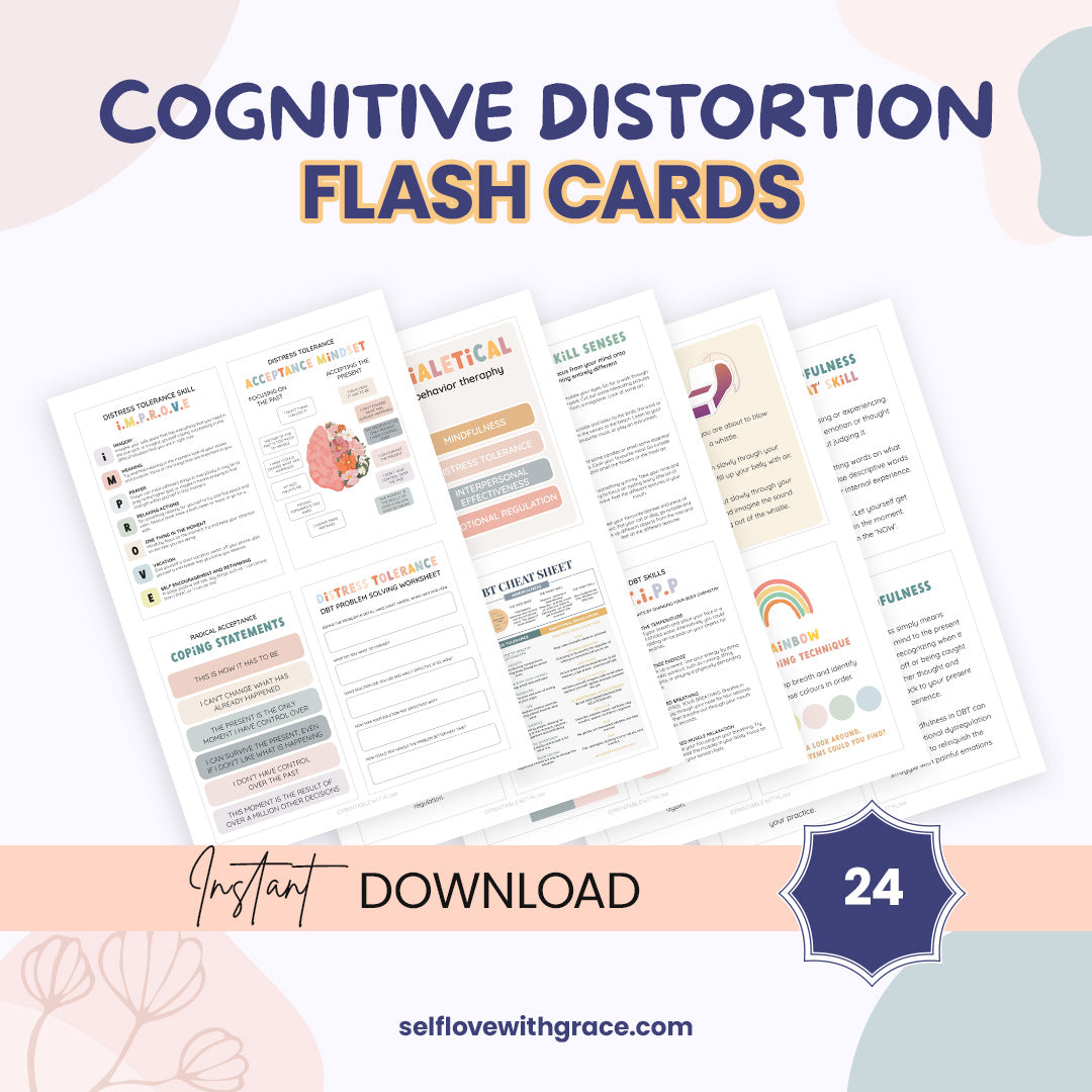 DBT Mega Bundle, DBT Skills, DBT Workbook, Therapy Worksheet, Therapy Tools, DBT Flash Cards, DBT Cheat Sheet